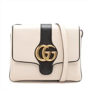 Gucci Ali Medium Leather Shoulder bag White 550126